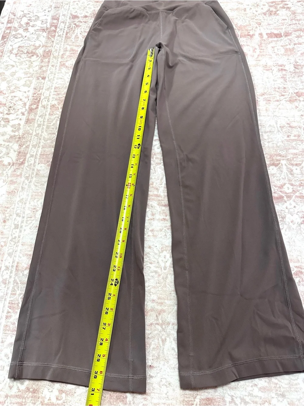 NWOT 🩶 High Waisted Taupe Track Pants - 31” Inseam - Picture 5 of 8